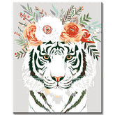 Painting by Numbers White Tiger